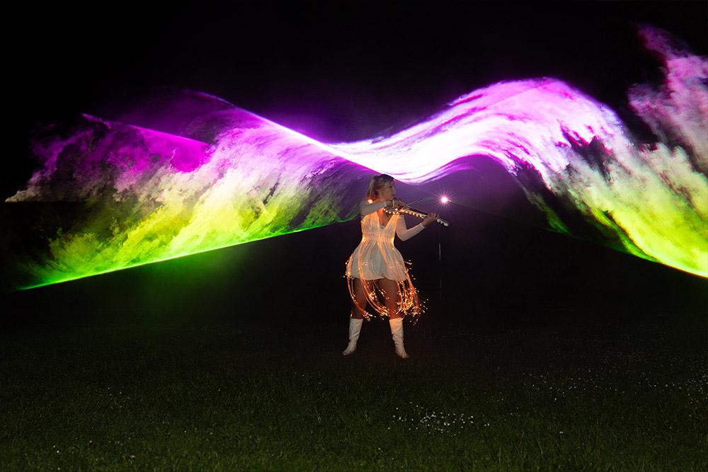 show violon leds et laser
