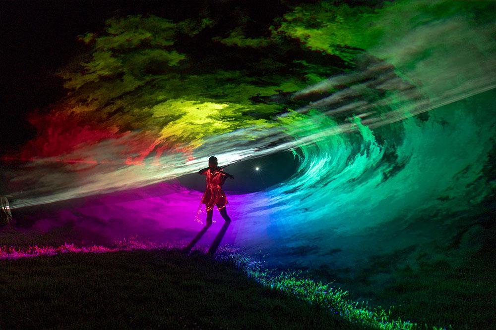 show laser et spectacle violon leds