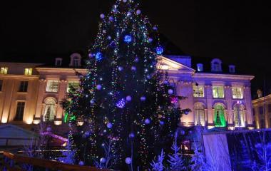 Marché de Noël Orléans - Sapin de noël décoré et illuminé