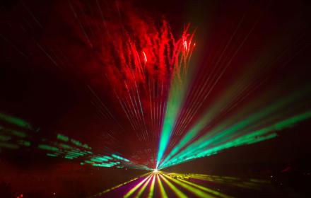 Feu d'artifice et show laser pour la commune de Champigny le 13 juillet 2017