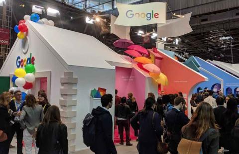 Animation sur le stand Google à l'occasion du salon VivaTechnology