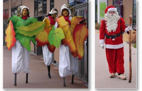 Animations déambulatoires en centre commercial en Ile-de-France pour Noël