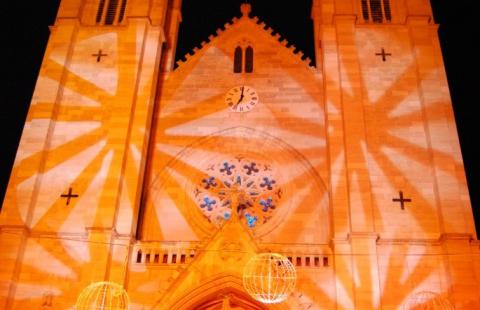 Mise en lumière d'une cathédrale