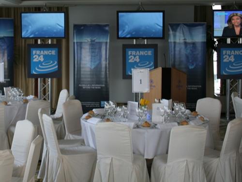 Conférence de presse pour la châine de télévision France 24