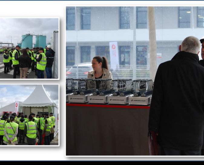 Inauguration d'une usine Total