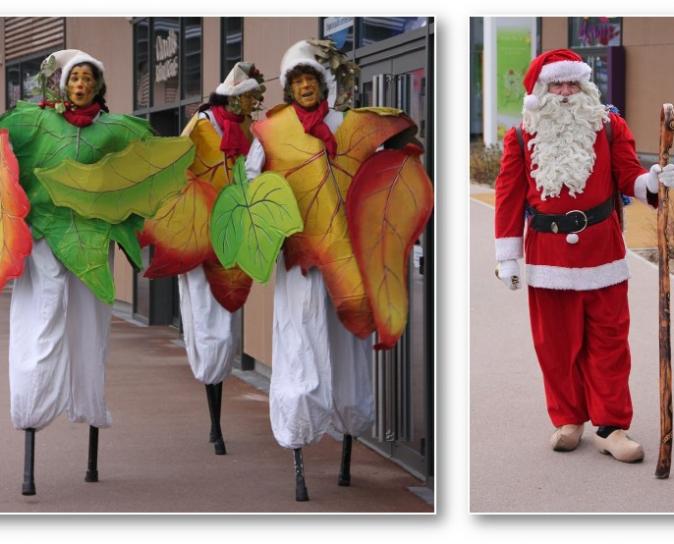 Animations déambulatoires en centre commercial en Ile-de-France pour Noël