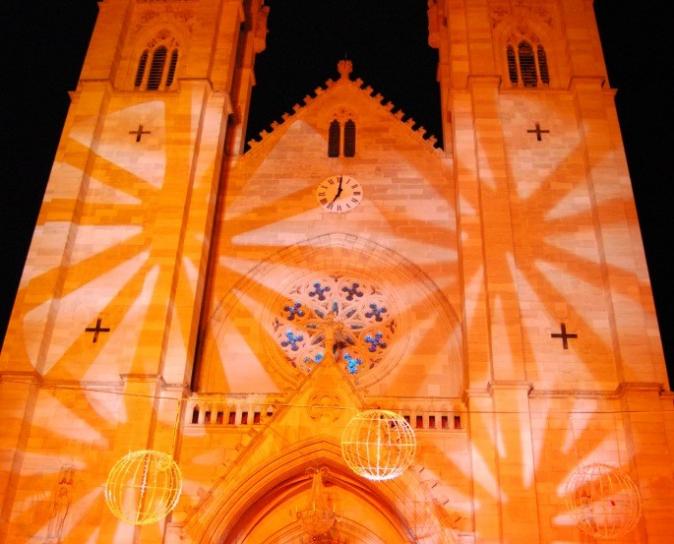 Mise en lumière d'une cathédrale