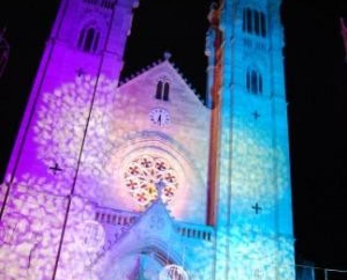 Mise en lumière d'une cathédrale