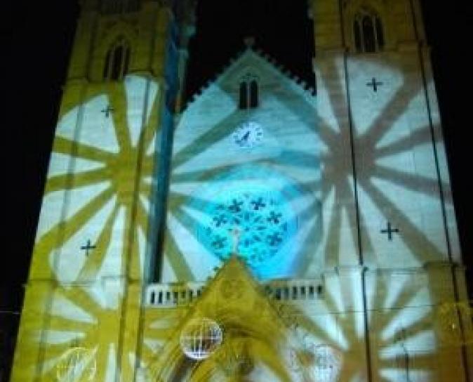 Mise en lumière d'une cathédrale