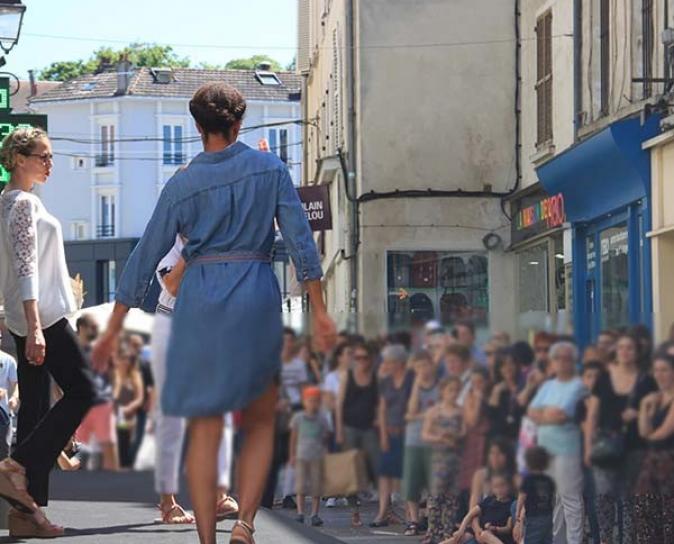 Organisation d'un défilé de mode en centre ville pour les commerçants